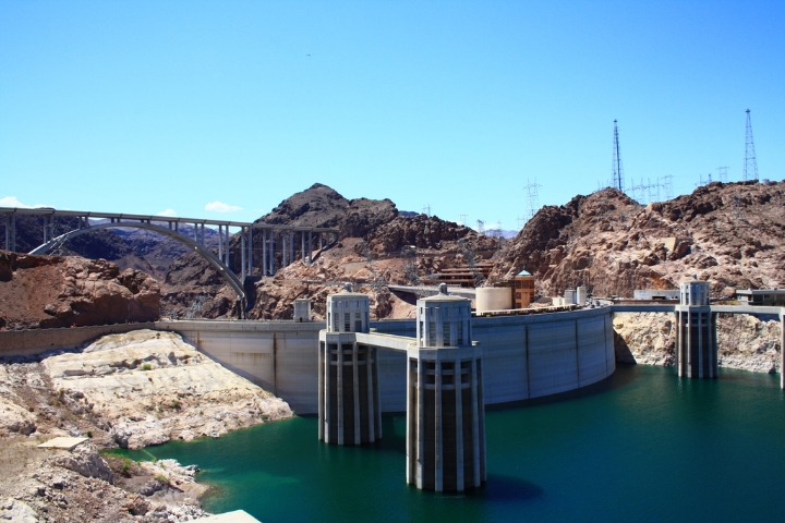 Sehenswürdigkeiten in der USA - Hoover Dam in der Nähe von Las Vegas.